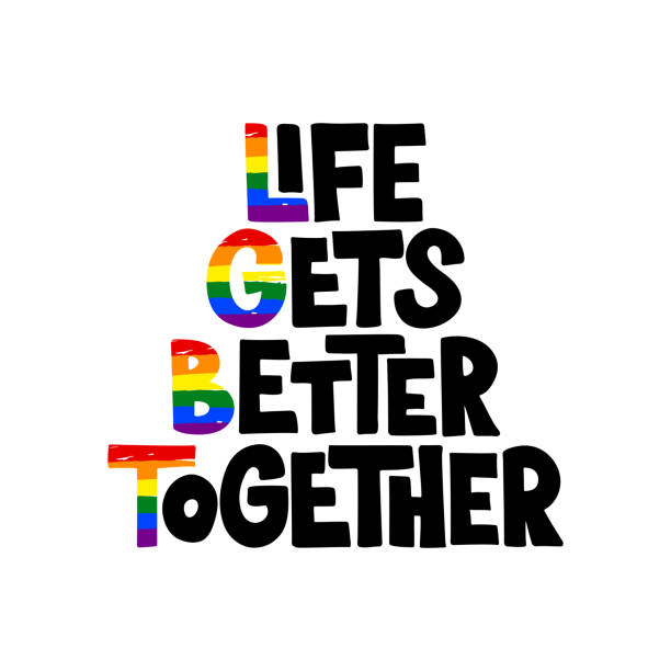 ilustrações, clipart, desenhos animados e ícones de tipografia letras de lgbt - homofobia