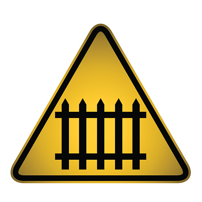 Level Crossing With Barrier Sign Vector Clipart Images