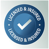 istock 'licensed and insured' vector icon 1371726799