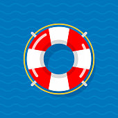 istock Life preserver buoy ring help icon. Lifebuoy saver raft swim vector jacket 1277880274