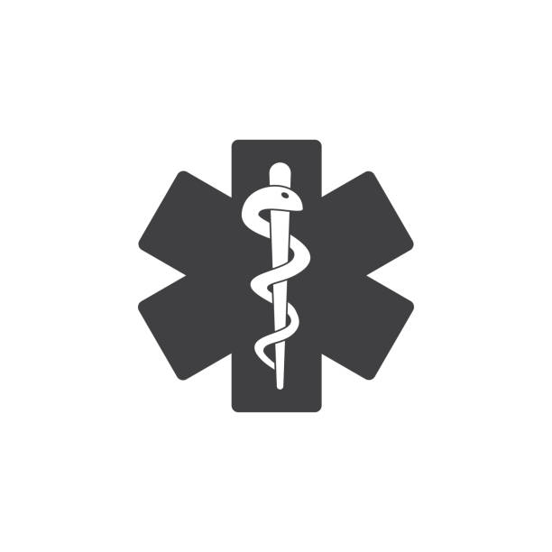 Life star medical snake icon. Life star medical snake icon. Health Care Vector illustration doctor symbols stock illustrations