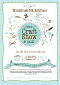 Craft show and sale poster design template
