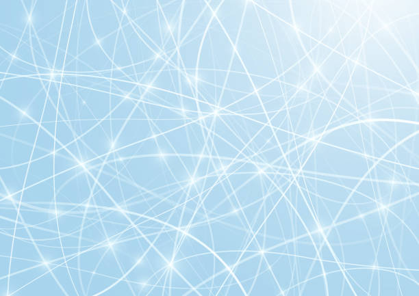 Light blue data network background vector art illustration