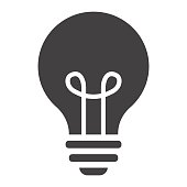 istock Light Bulb solid icon, lamp and idea, light vector graphics, a filled pattern on a white background, eps 10. 689785122