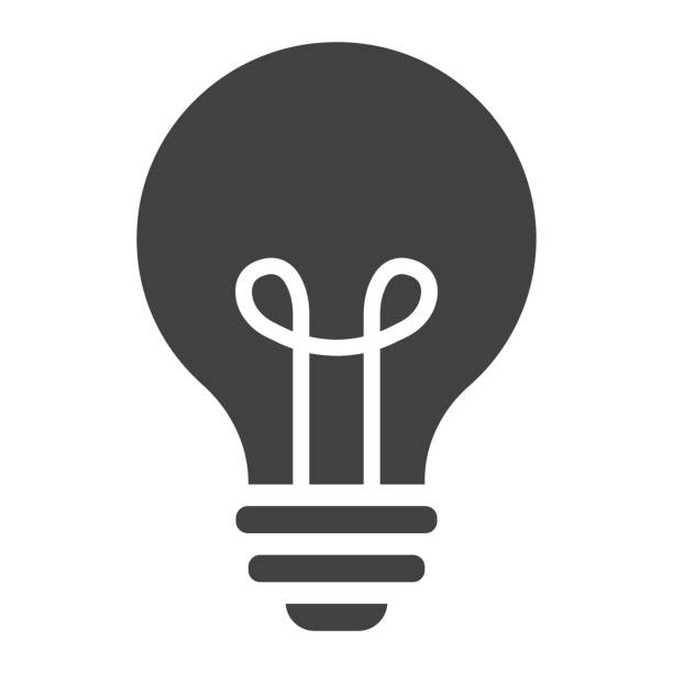 Light Bulb solid icon, lamp and idea, light vector graphics, a filled pattern on a white background, eps 10. Light Bulb solid icon, lamp and idea, light vector graphics, a filled pattern on a white background, eps 10. light bulb stock illustrations