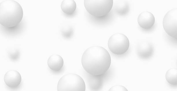 Light coloured Background with white balls, blur effect. 3d round spheres Light coloured Background with white balls, blur effect. 3d round spheres. Geometric design elements circle ball pattern. Flying shapes in empty space. Design for poster, banner, placard. vector 3 d glasses stock illustrations