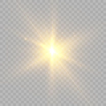 Light gold star png. Light sun glow png. Light