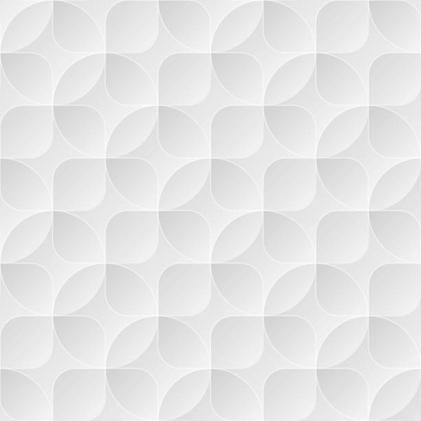 Light gray seamless vector background with circles and squares. Neutral geometric pattern for web design. Light gray seamless vector background with circles and squares. grayscale stock illustrations