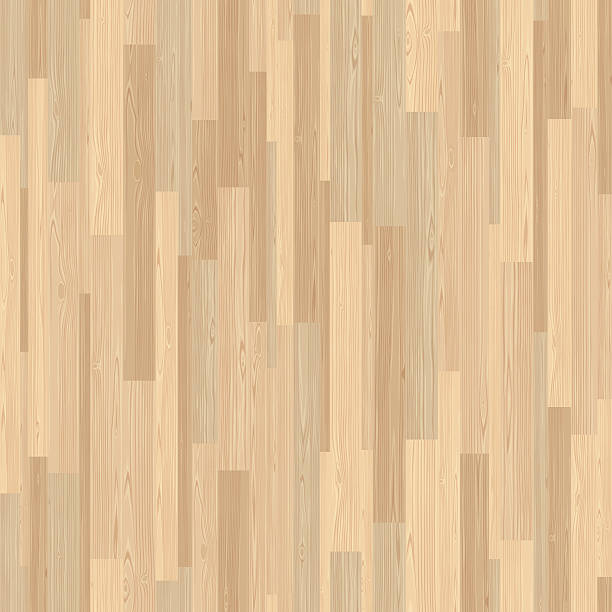 Light Parquet Seamless Wooden Stripe Mosaic Tile Light parquet seamless wooden floor stripe mosaic tile. Editable vector pattern in swatches. hardwood floor stock illustrations