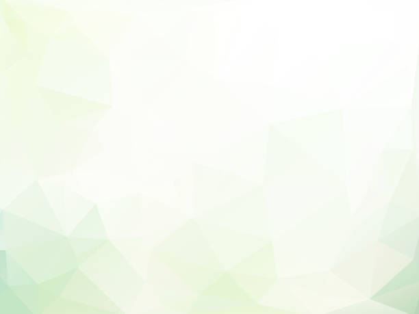 明るい柔らかい緑の三角形幾何学的背景 - 緑色点のイラスト素材／クリップアート素材／マンガ素材／アイコン素材