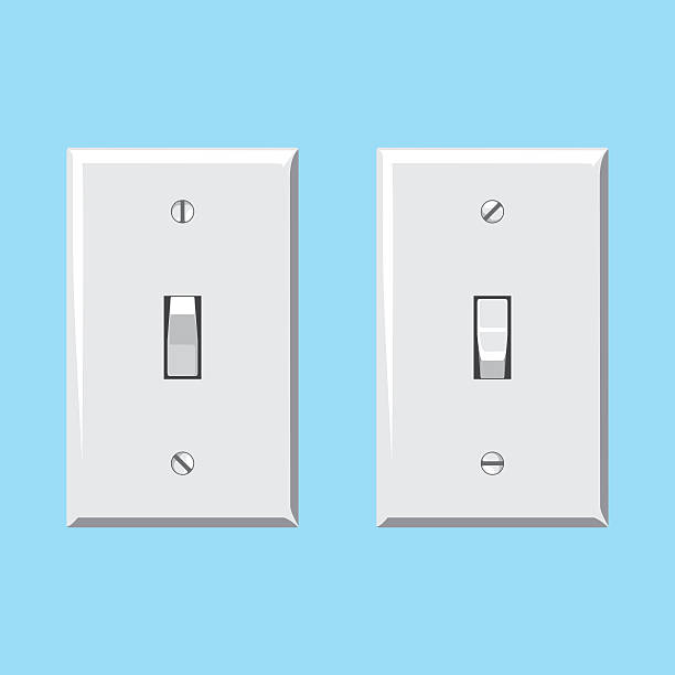Light Switches Vector illustration of light switches. light switch stock illustrations