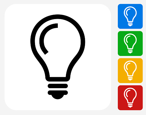 Lightbulb Idea Icon Flat Graphic Design Stock Illustration Lightbulb Idea Icon Flat Graphic Design Stock Illustration