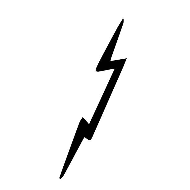 Lighting bolt symbol in doodle style power simple abstract sign isolated on white background. Web, hipster. Vector illustration Lighting bolt symbol in doodle style power simple abstract sign isolated on white background. Web, hipster. Vector illustration lightning drawings stock illustrations