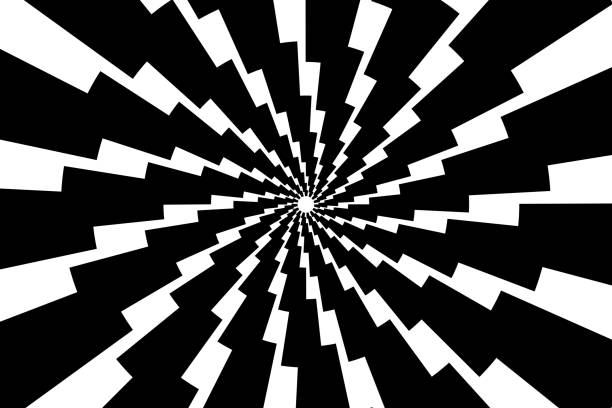 petir - pola vektor geometris abstrak - berliku liku ilustrasi stok