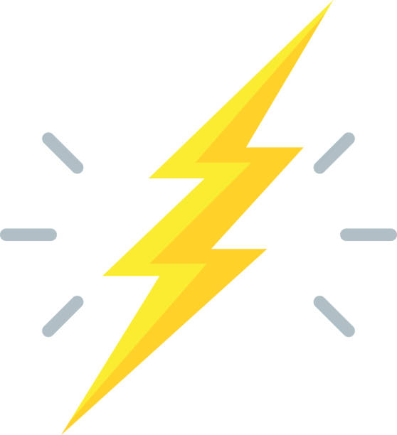 ilustraciones, imágenes clip art, dibujos animados e iconos de stock de lightning bolt icono - ilustración - lightning