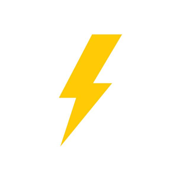 Lightning bolt vector icon Lightning bolt vector icon lightning symbols stock illustrations
