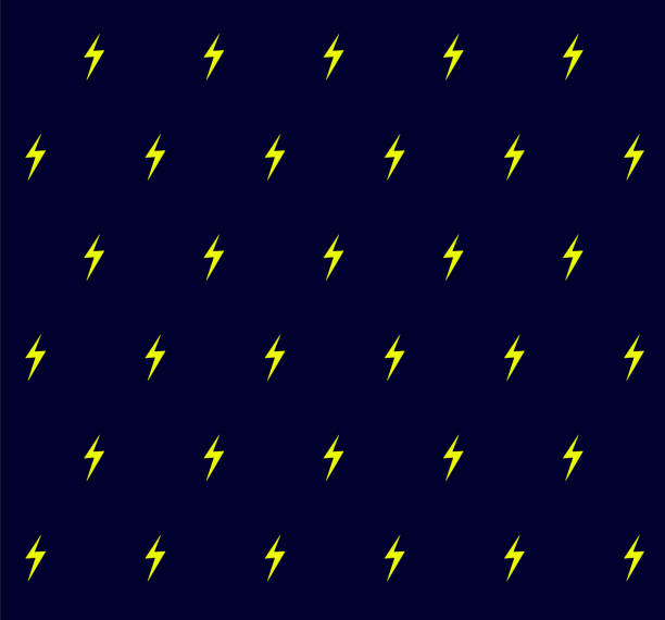 Lightning pattern on a dark background. Vector. Ornament for fabric or packaging. Lightning pattern on a dark background. Vector. Ornament for fabric or packaging. lightning designs stock illustrations