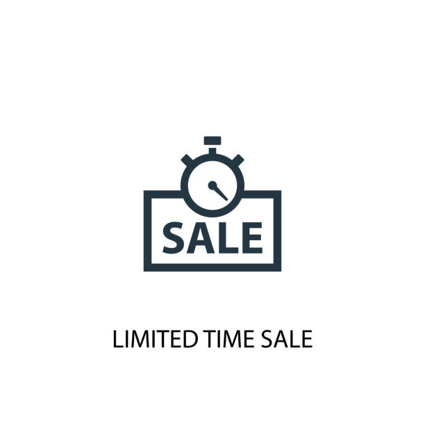 limited time sale icon. Simple element illustration. limited time...