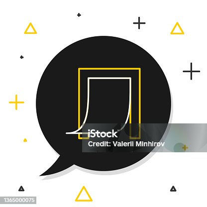 istock Line Door for pet icon isolated on white background. Colorful outline concept. Vector 1365000075