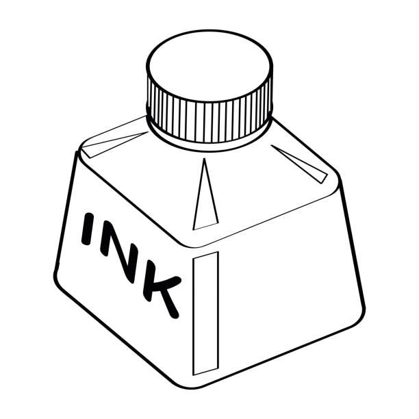 Cartoon Of Ink Pot Illustrations, RoyaltyFree Vector