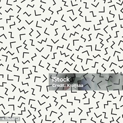 istock line shapes seamless patterns. Fashion 80-90s. Jumble textures. Zigzag. 627024022