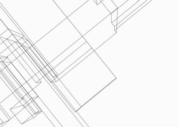 선 구조 패턴 배경 - 건축 stock illustrations