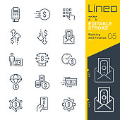 istock Lineo Editable Stroke - Banking and Finance line icons 1188595731
