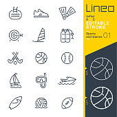 istock Lineo Editable Stroke - Sports and Games line icons 953480444