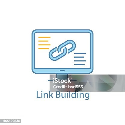 istock Link building icon 1166492536