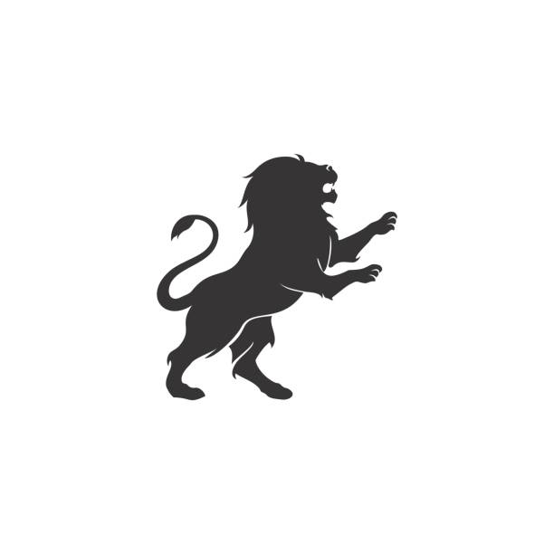 ilustrações de stock, clip art, desenhos animados e ícones de lion design inspiration - lion