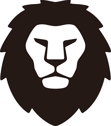 lion head logo icon, vector illustration