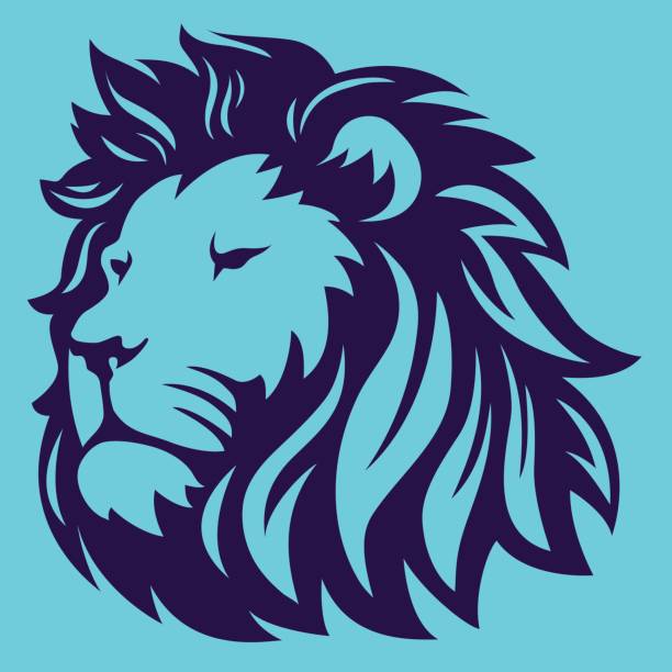 ilustrações de stock, clip art, desenhos animados e ícones de cabeça de leão - lion