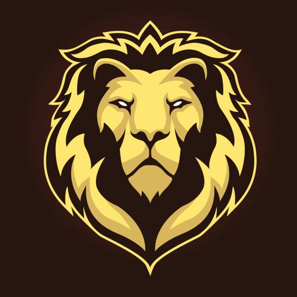 Lion Head Lion Head , Lion Roar Icon lion face stock illustrations