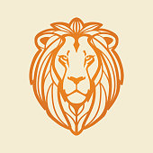 Lion head, vector illustration