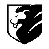 Lion Head , Lion Roar Icon, lion shield