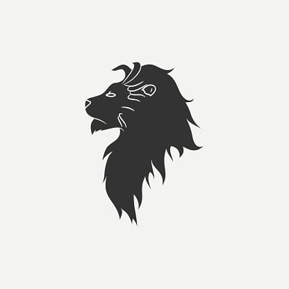 Lions Head icon. Logo template. Vector illustration.