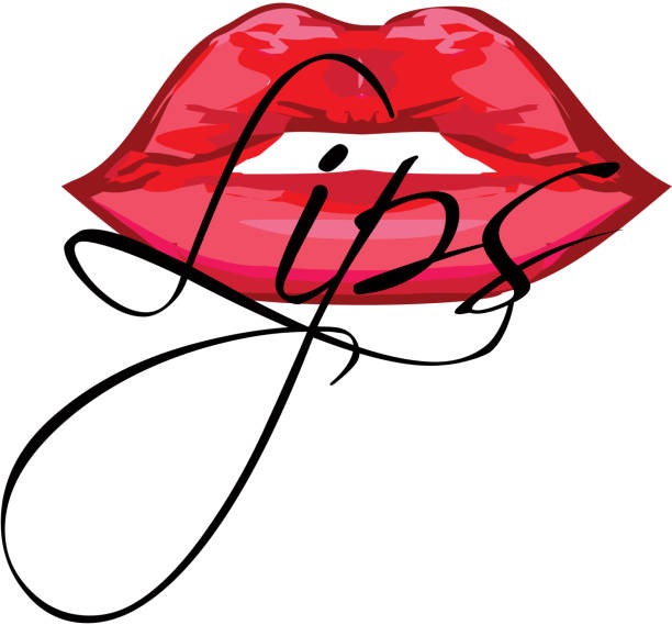 Lips augumentations logo vector art illustration