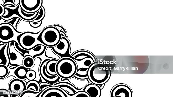 istock Liquid 3D monochrome metaball, with organic structure. Abstract vector black and white background. Fluid futurisctic shapes. 1366662930