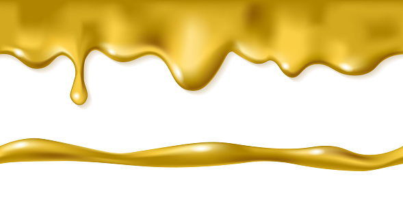 Liquid golden icing drop