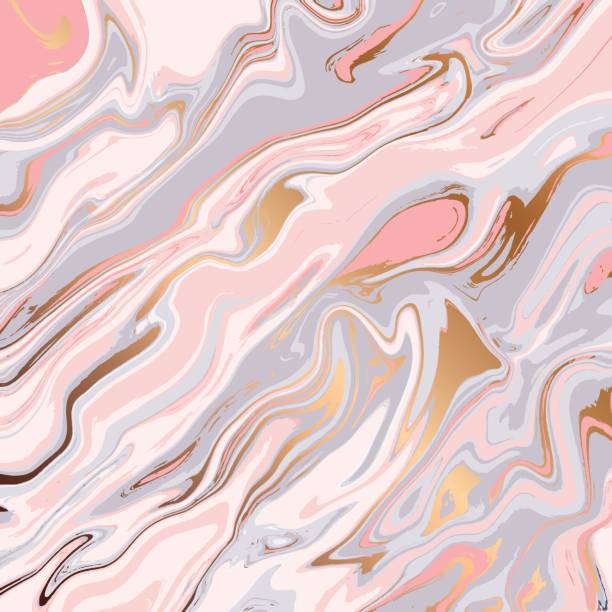 Liquid marble texture design, colorful marbling surface, golden lines, vibrant abstract paint design, vector vector art illustration