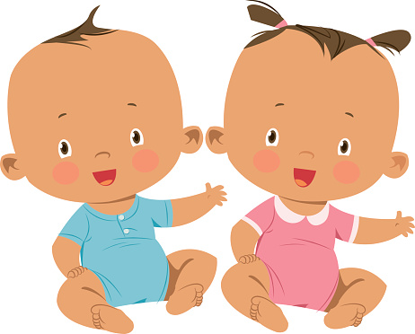Free Baby Twin Clipart in AI, SVG, EPS or PSD