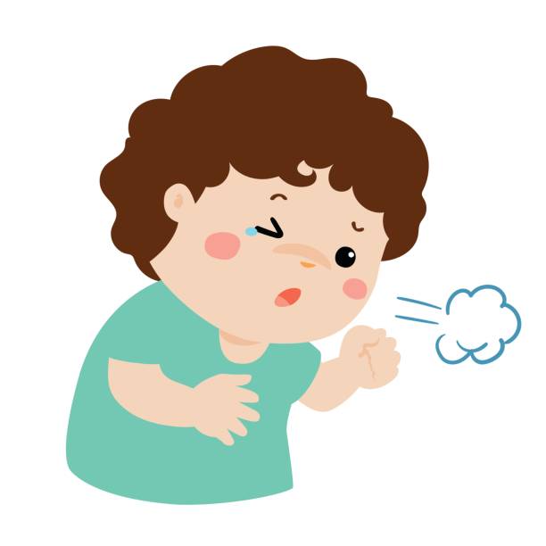 Image result for clip art child coughing