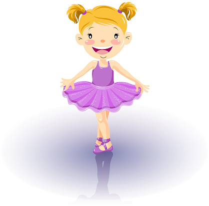 Little girl ballerina dancing performance