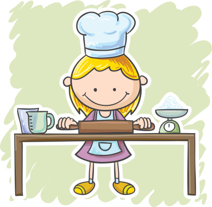 Little girl is going to cook