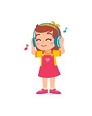 istock little girl listening music from the smartphone 1385977656