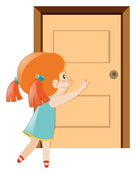 144 Girl Open Door Illustrations Clip Art Istock