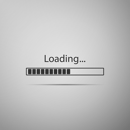 Download Loading Icon Isolated On Grey Background Progress Bar Icon ...