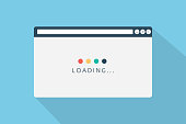 istock Loading page browser in flat style vector illustration 945479254
