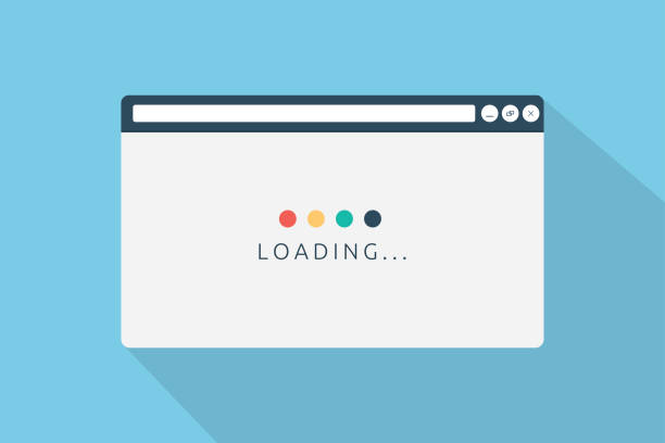 Loading page browser in flat style vector illustration vector art illustration