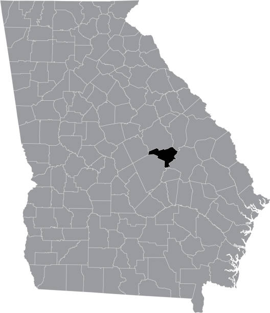 location map of the johnson county of georgia, usa - johnson & johnson 幅插畫檔、美工圖案、卡通及圖標